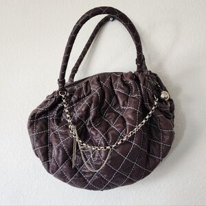Original Juicy Couture Brown Leather Quilted Bag
